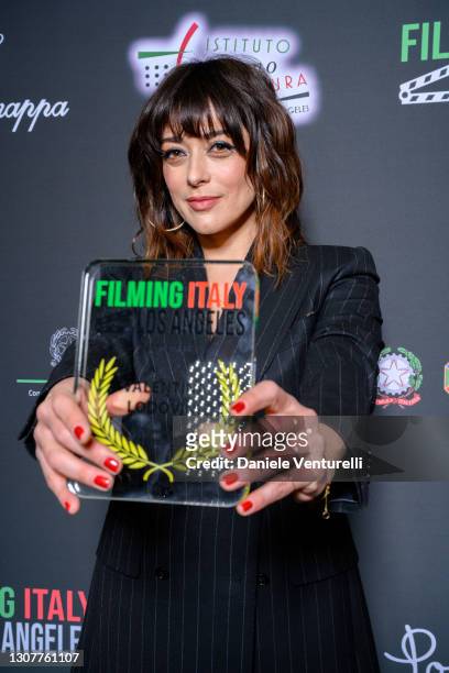 Valentina Lodovini attends Filming Italy Los Angeles on March 18, 2021 in Rome, Italy.