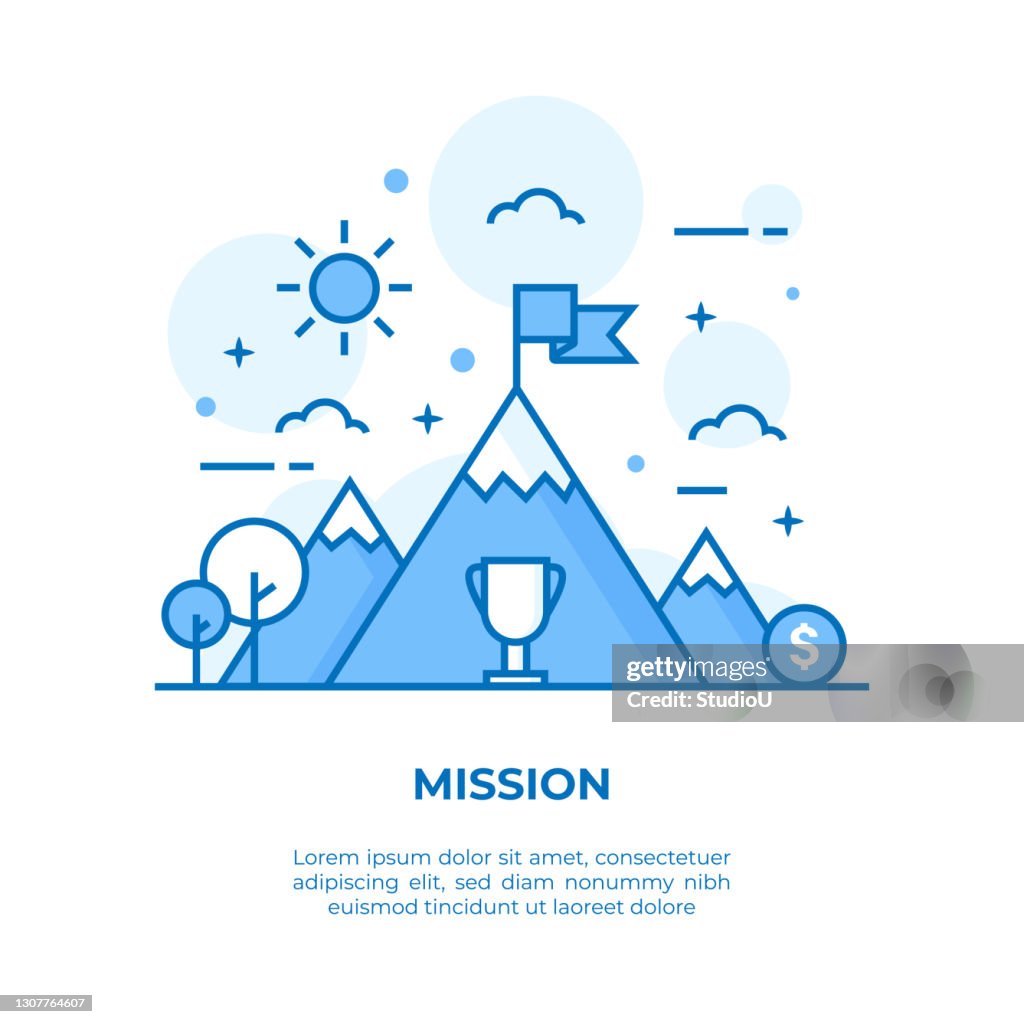 Business Goals Thin Line Illustration High-Res Vector Graphic - Getty ...