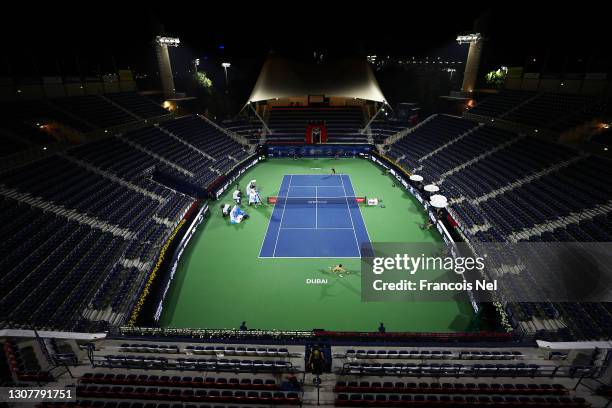 General view inside the stadium during the Quarter-Final singles match between Andrey Rublev of Russia and Marton Fucsovics of Hungary during Day...