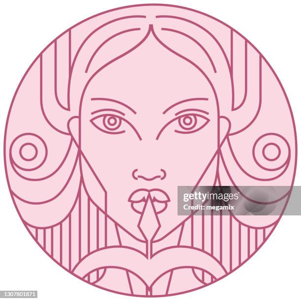 sagittarius - zodiac sign. - psychic medium stock illustrations