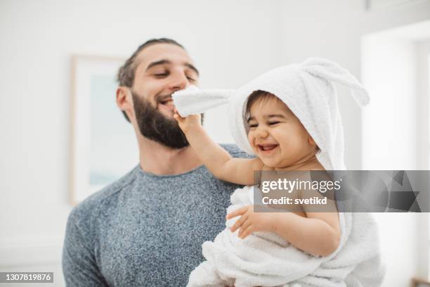 baby's bath time - bath isolated stock pictures, royalty-free photos & images