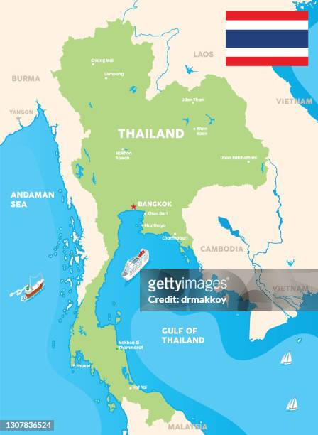 karte von thailand - phuket stock-grafiken, -clipart, -cartoons und -symbole