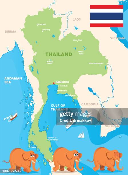 thailand und elaphant - phuket stock-grafiken, -clipart, -cartoons und -symbole