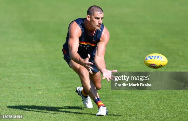 Taylor Walker of the Crows during the Adelaide Crows AFL training session at West Lakes on March 19, 2021 in Adelaide, Australia.