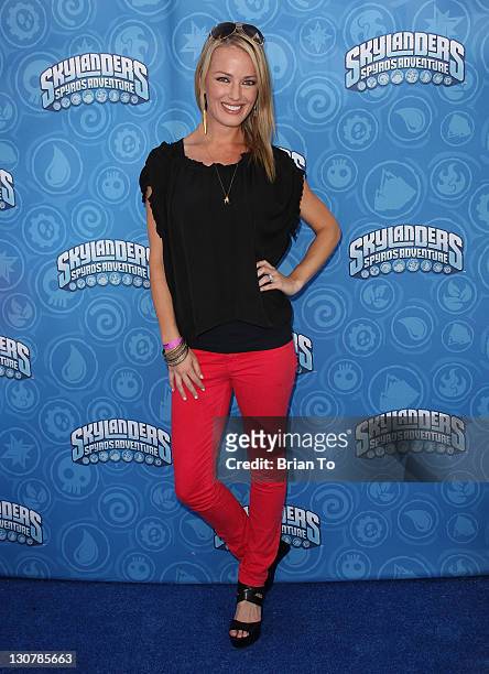 Entertainment Reporter Brooke Anderson attends Activision's "Skylanders Spyro's Adventure" Halloween-themed event at The Grove on October 29, 2011 in...