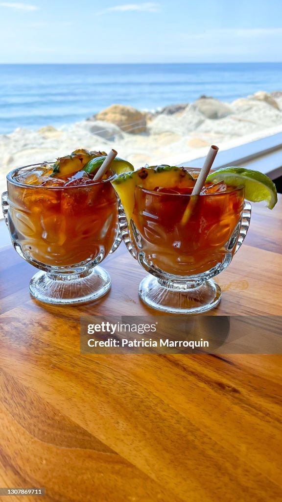Mai tais at the beach