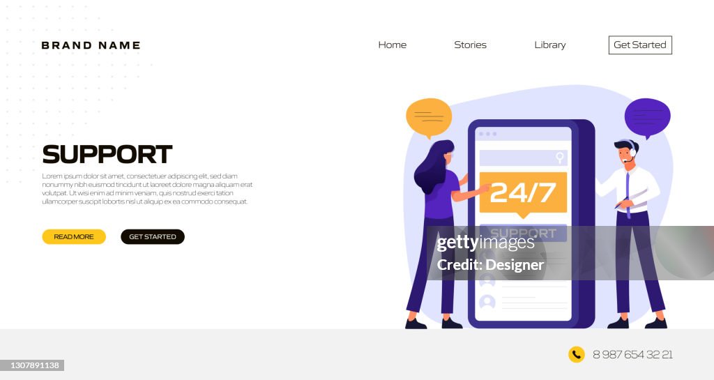 Support Concept Vector Illustration For Landing Page Template Website ...