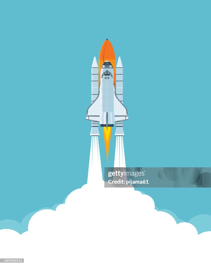 Lancering space shuttle