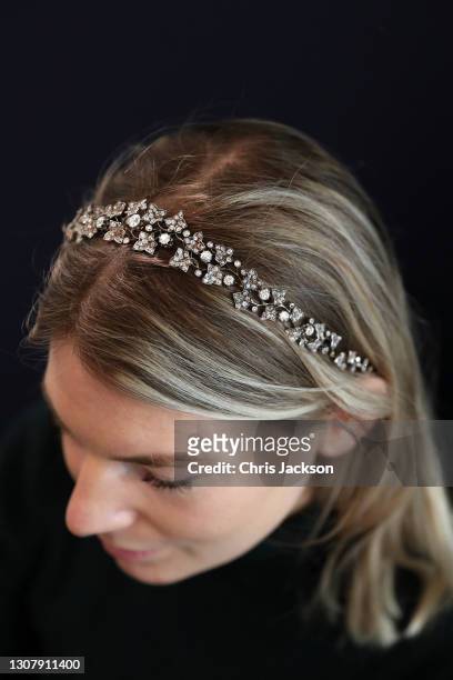 Late 19th century diamond tiara belonging to Edwina Mountbatten, Countess Mountbatten of Burma during a photocall for "The Family Collection of...