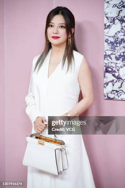 Actress Zhao Wei attends Fendi fashion show on March 19, 2021 in Shanghai, China.