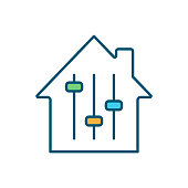 Adjustable-rate mortgage RGB color icon