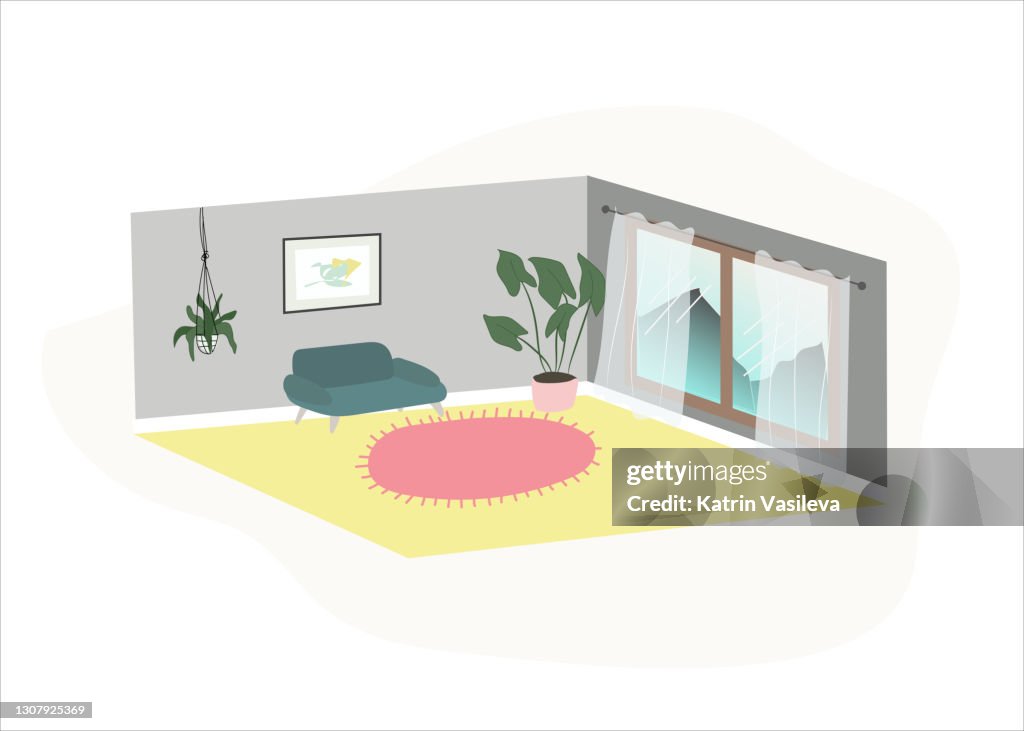 Vector Interior new home design cozy hugge Scandinavian room