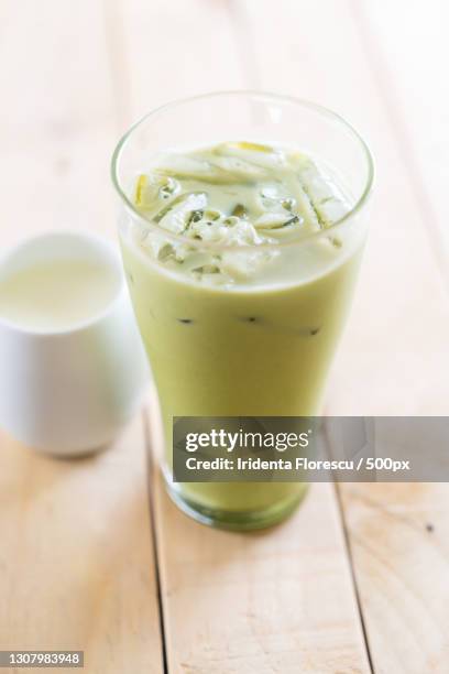 close-up of drink on table - lassi stock pictures, royalty-free photos & images