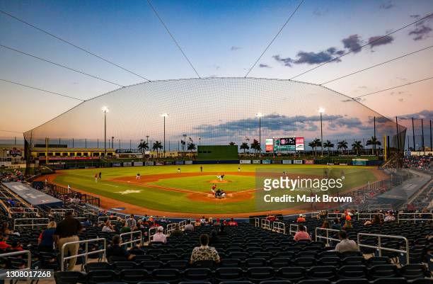 General view of the spring training game between the Houston Astros and the Washington Nationals at the FITTEAM Ballpark of The Palm Beaches on March...