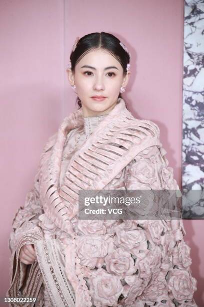 Actress Cecilia Cheung attends Fendi fashion show on March 19, 2021 in Shanghai, China.