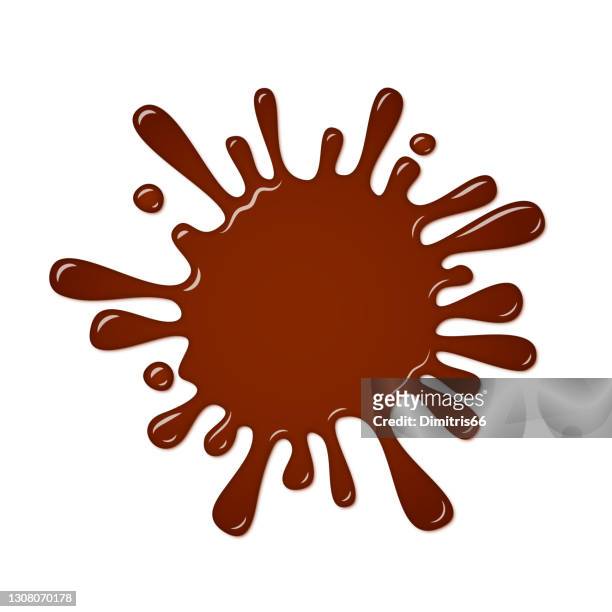 blob splash. slime isolated on white background. - chocolate explosion stock illustrations