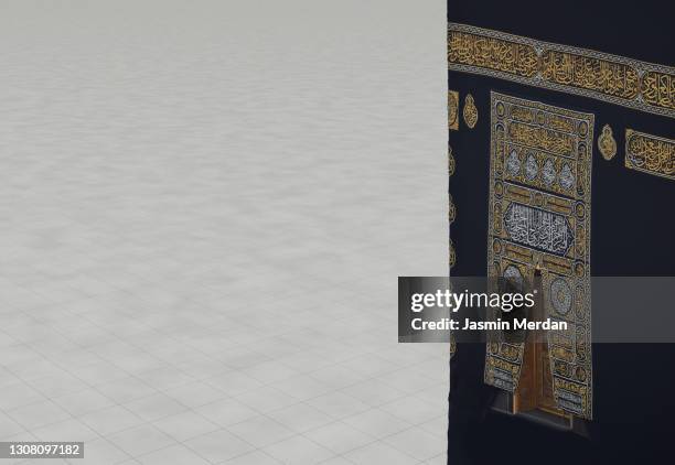 kaaba mecca with no people - meca imagens e fotografias de stock