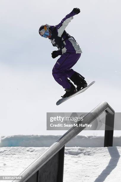 Mark McMorris of Canada competes in the men's snowboard slopestyle final during Day 3 of the Land Rover U.S. Grand Prix World Cup at Buttermilk Ski...