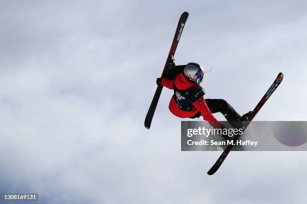 Eileen Ailing Gu of China competes in the women's freeski slopestyle final during Day 3 of the Land Rover U.S. Grand Prix World Cup at Buttermilk Ski...