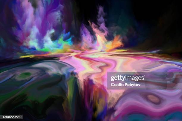 dreamland - dramatic landscape stock illustrations
