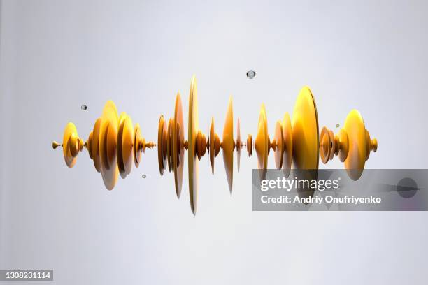 abstract three dimensional waveform - onde sinusoïdale photos et images de collection