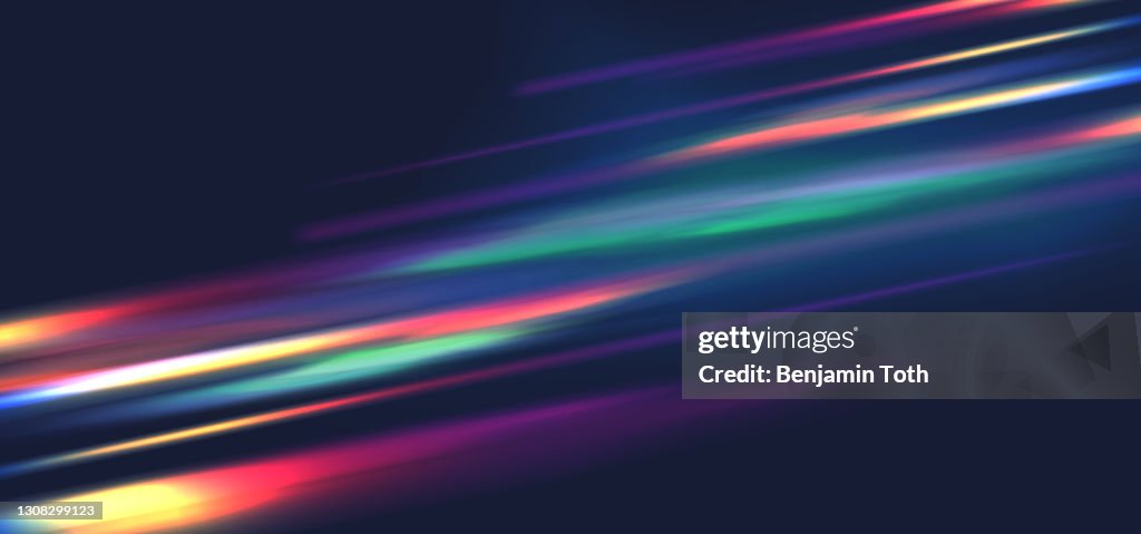 Rainbow optical lens flare overlay effect