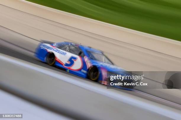 Kyle Larson, driver of the HendrickCars.com Chevrolet, drives during the NASCAR Cup Series Folds of Honor QuikTrip 500 at Atlanta Motor Speedway on...