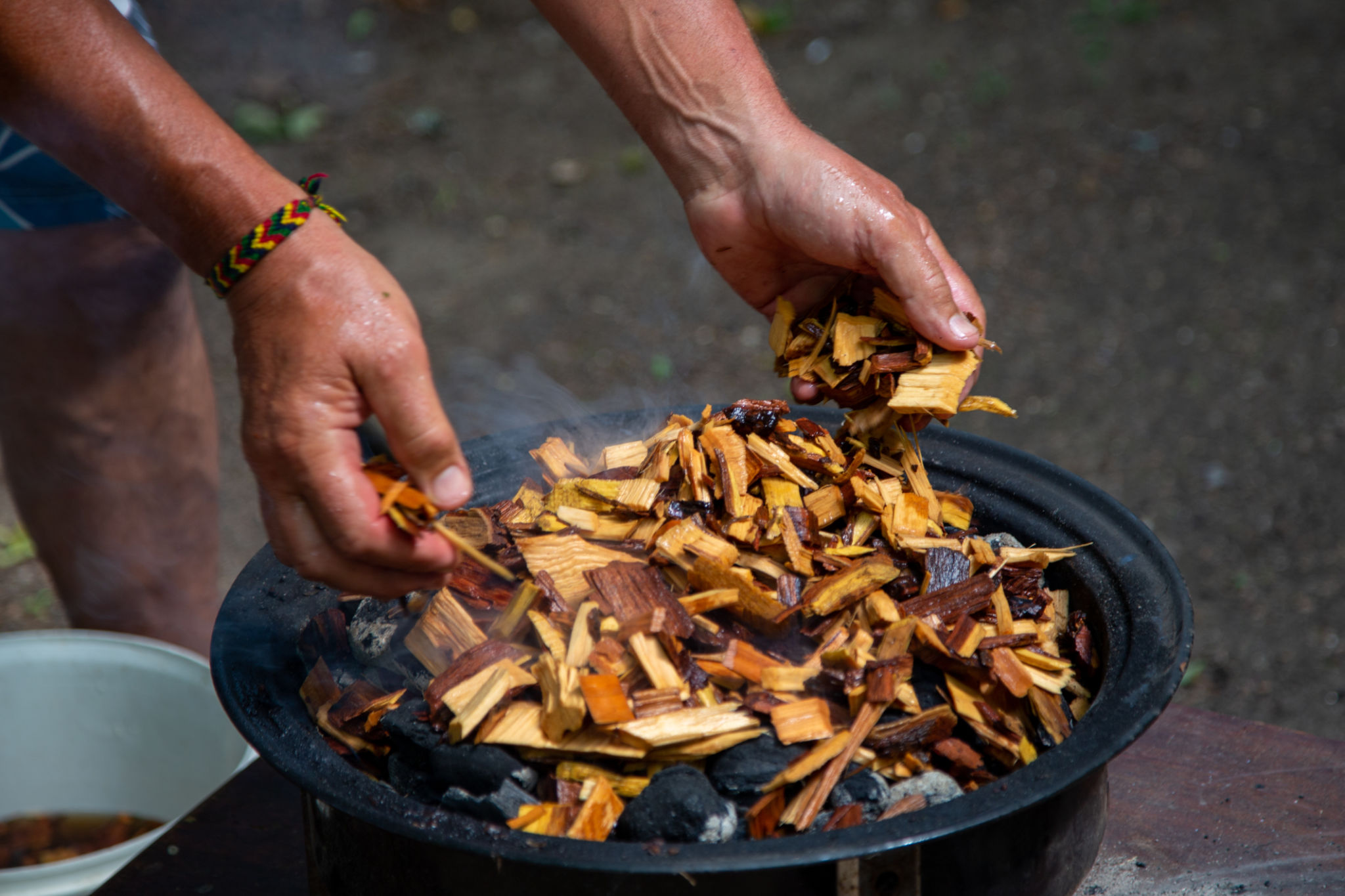 wood chips bbq