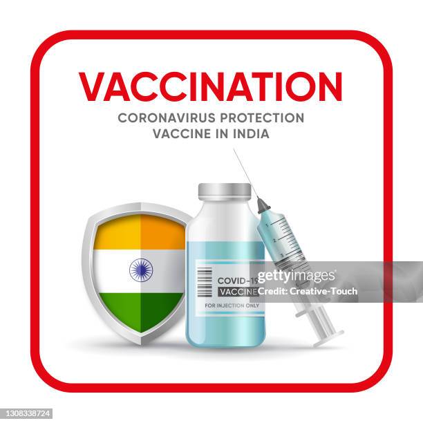 vaccination - coronavirus and flu vaccine set - vaccination india stock illustrations