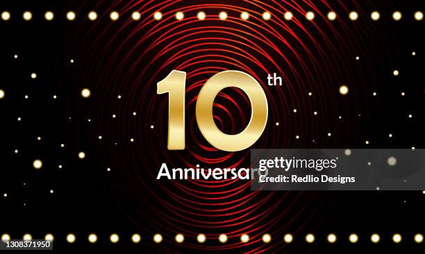 10周年記念背景ストックイラスト - 10th anniversary点のイラスト素材／クリップアート素材／マンガ素材／アイコン素材