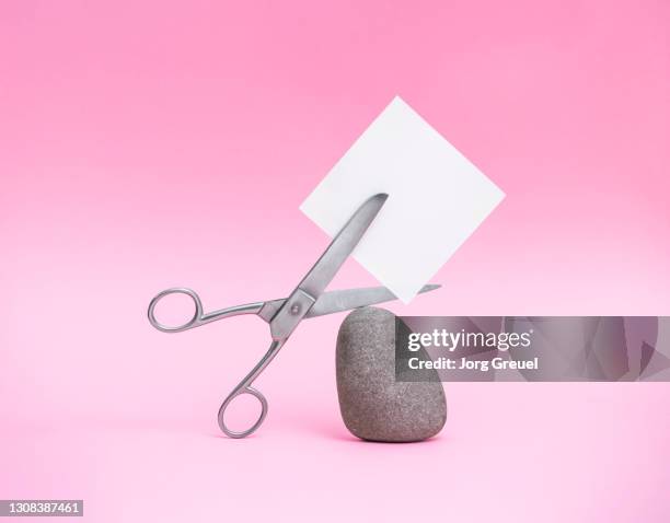 rock paper scissors - scissors paper stone stock pictures, royalty-free photos & images