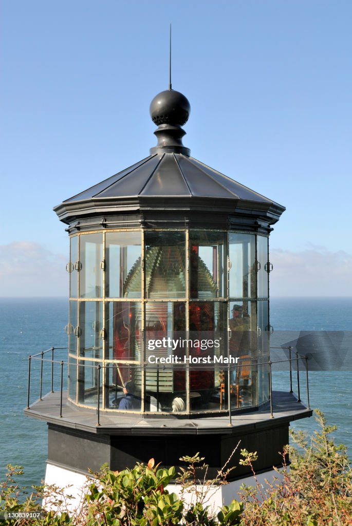 Cape Meares Lighthouse, detail, Tillamook Bay, Oregon, USA