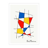 Modern Poster, Artwork inspired postmodern in the style of Neoplasticism, Bauhaus, Mondrian. Perfect for interior design, printing, web design.