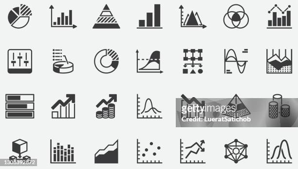 diagramme und diagramme konzept-icons - tabellenkalkulation stock-grafiken, -clipart, -cartoons und -symbole