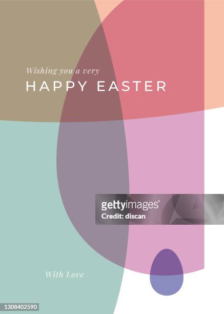 easter greeting card with eggs. - easter sunday stock illustrations