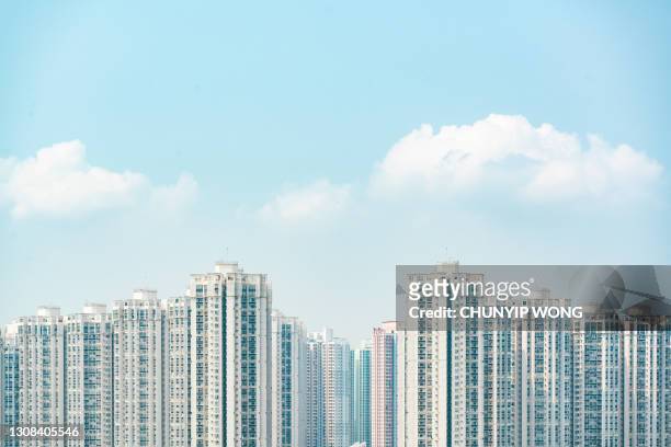 香港建築立面，住宅地產 - hong kong community 個照片及圖片檔