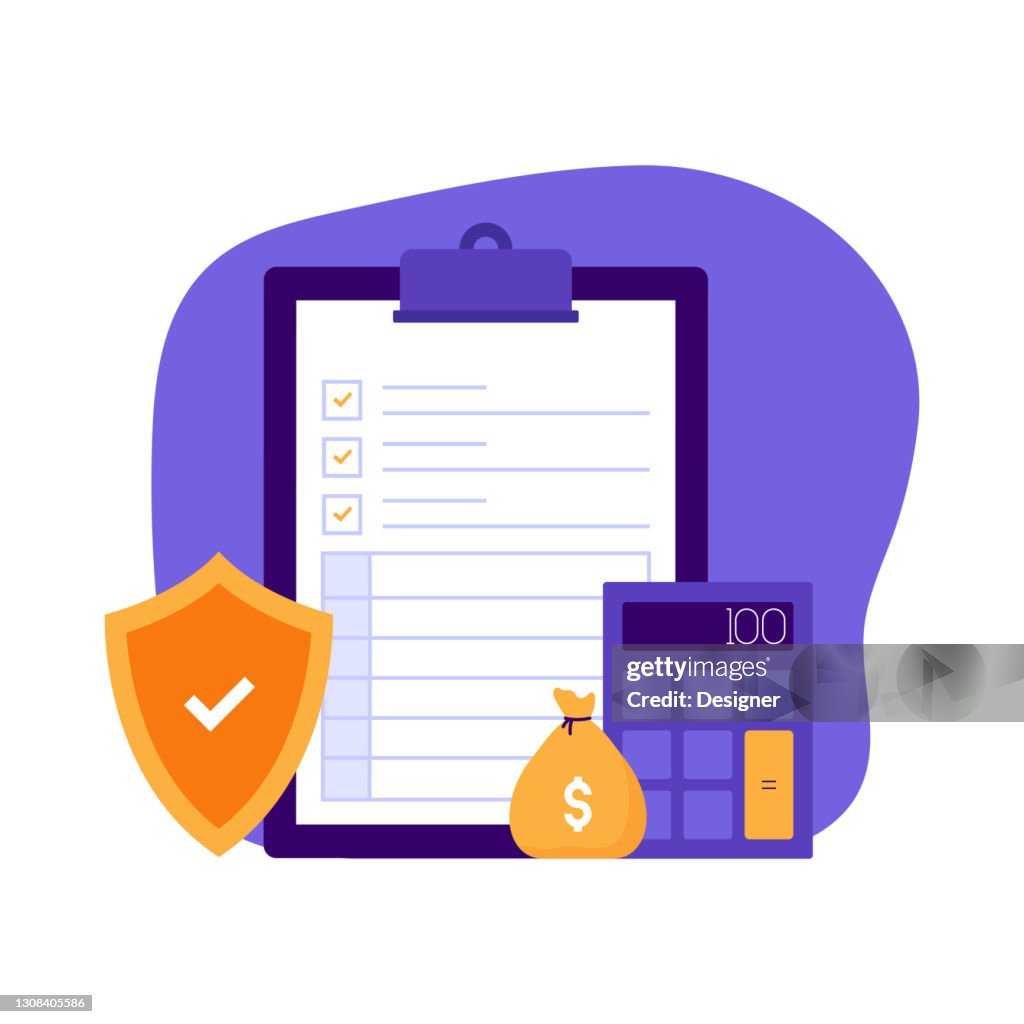 Insurance Concept Vector Illustration for Website Banner, Advertisement and Marketing Material, Online Advertising, Business Presentation etc.