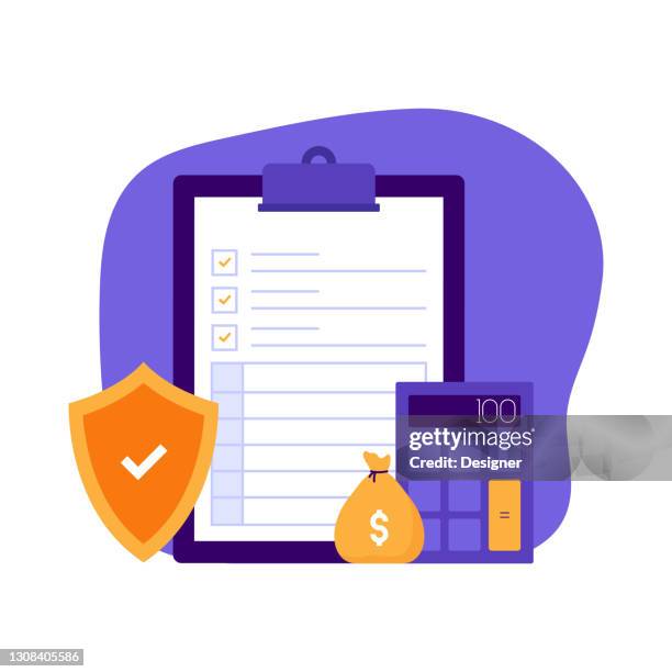 insurance concept vector illustration for website banner, advertisement and marketing material, online advertising, business presentation etc. - small business strategy stock illustrations