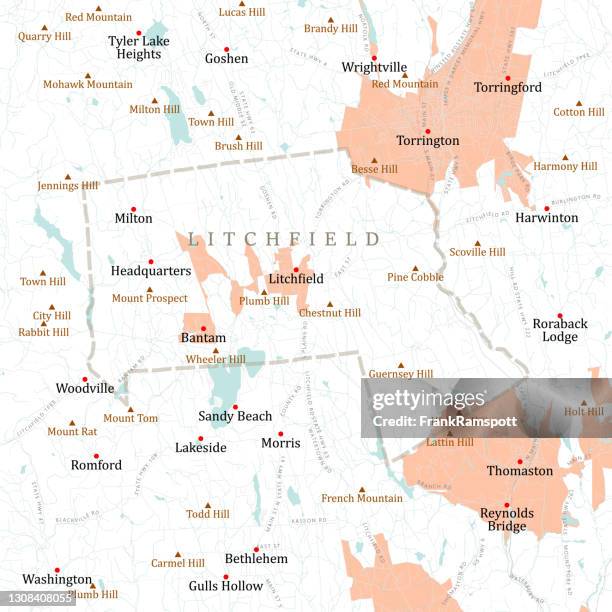 Village Map Photos And Premium High Res Pictures Getty Images Ct Litchfield Litchfield Town Vector Road Map 
