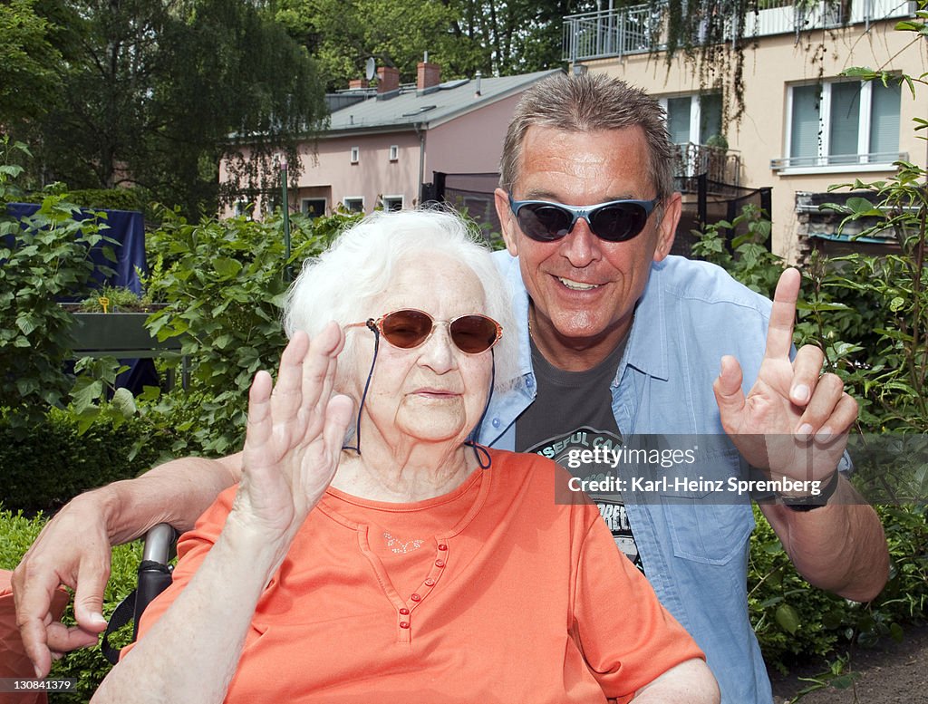 97 year old nursing home resident with her son-in-law