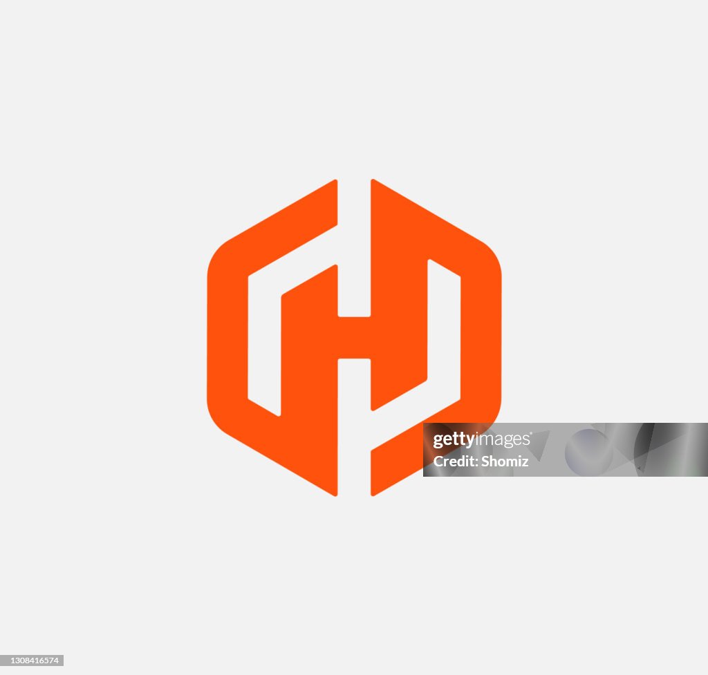 H Buchstaben Form Logo