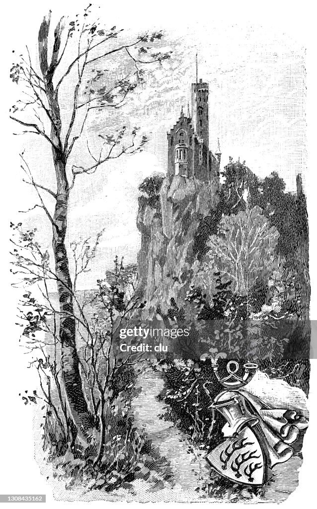 Lichtenstein castle, Swabian alb, Germany, Baden-Württemberg