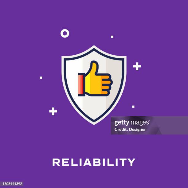 reliability flat style line icons, vector symbol illustration. - user guide book stock illustrations