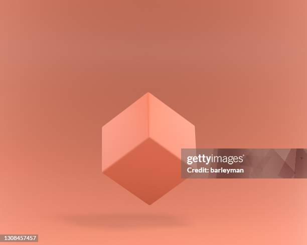 three-dimensional red cube icon - 3d cube bildbanksfoton och bilder