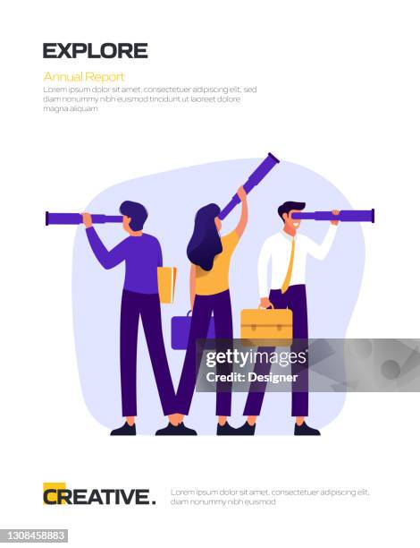 explore concept flat design for posters, covers and banners. modern flat design vector illustration. - teaching assistant stock illustrations