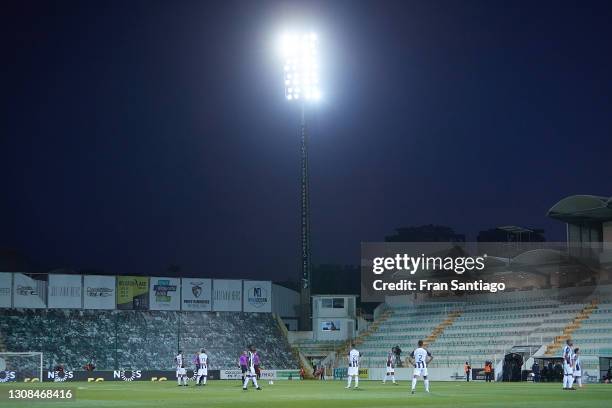 General view of the stadium during the Liga NOS match between Portimonense SC and FC Porto at Estadio Municipal de Portimao on March 20, 2021 in...