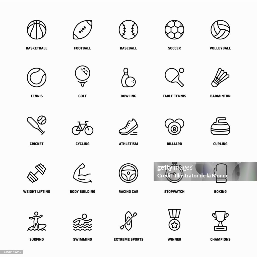 Overzichtspictogram Reeks sporten