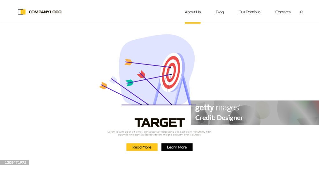 Target Site Image Target Concept Vector Illustration For Landing Page Template Website ...
