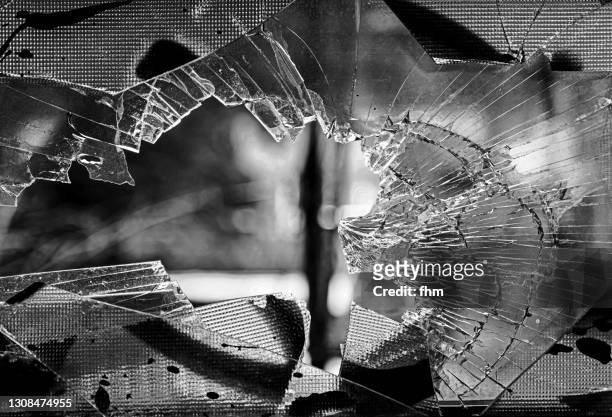 shattered glass - abandoned crack house stock pictures, royalty-free photos & images