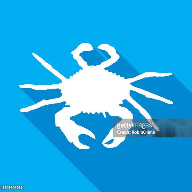 blue crab icon - animal body part stock illustrations
